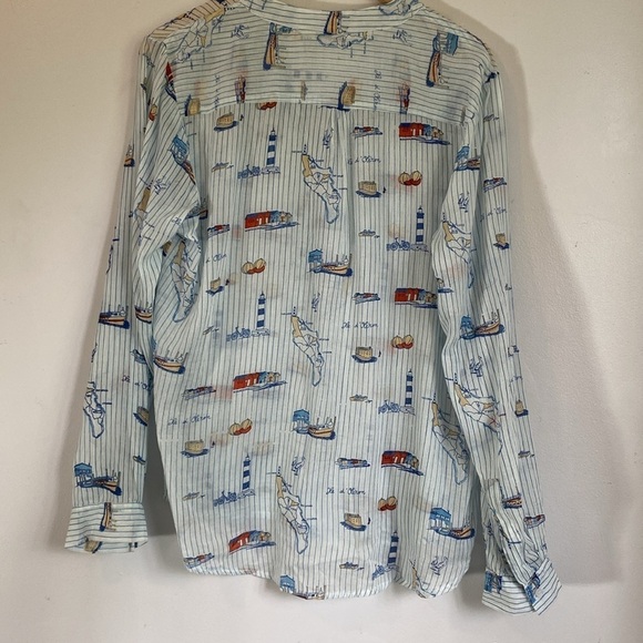 COTTON DAISY Beach Themed Sheer Cotton Cover Up Size Large - Picture 5 of 8